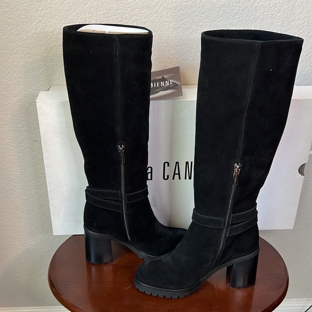 La Canadienne Paul Black Suede Knee Waterproof High Boots Size 5 - Picture 6 of 15